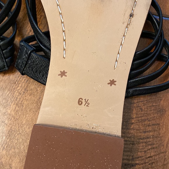 Splendid Black Strappy Sandals Sz 6.5 - Picture 7 of 8